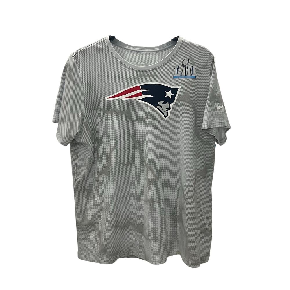 Nike New England Patriots Super Bowl LII Dri-FIT Gray T-Shirt Men’s XL